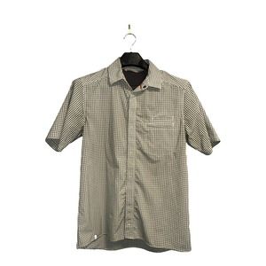 QOR Men's Size Medium Short Sleeve Snap Button Up Shirt